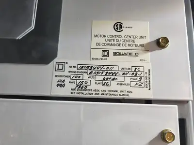 USED SQUARE D MODEL 6