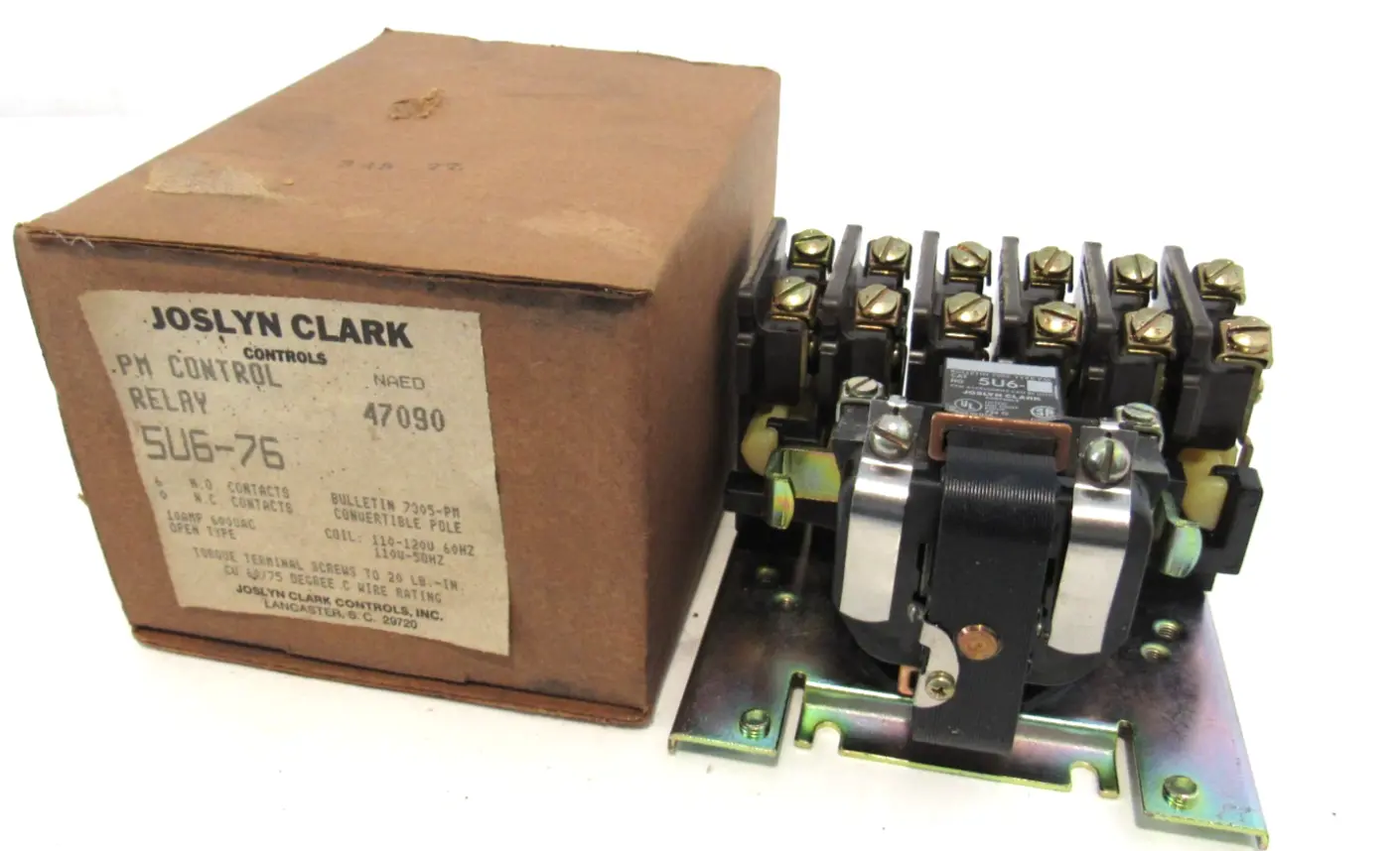 NEW JOSLYN CLARK 5U6-76 CONTROL RELAY 5U676