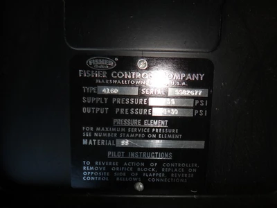 Fisher 1.5" 150 Class, 316 Stainless Threaded Control Valve