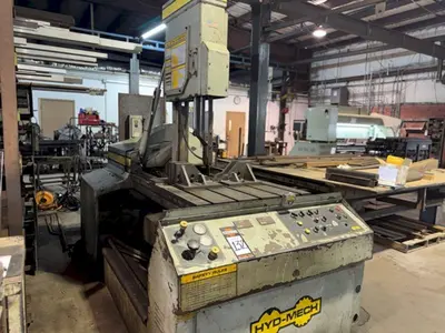 18" X 20" HYD-MECH MODEL #V-18 SEMI-AUTOMATIC VERTICAL BANDSAW: YOBRO #24580