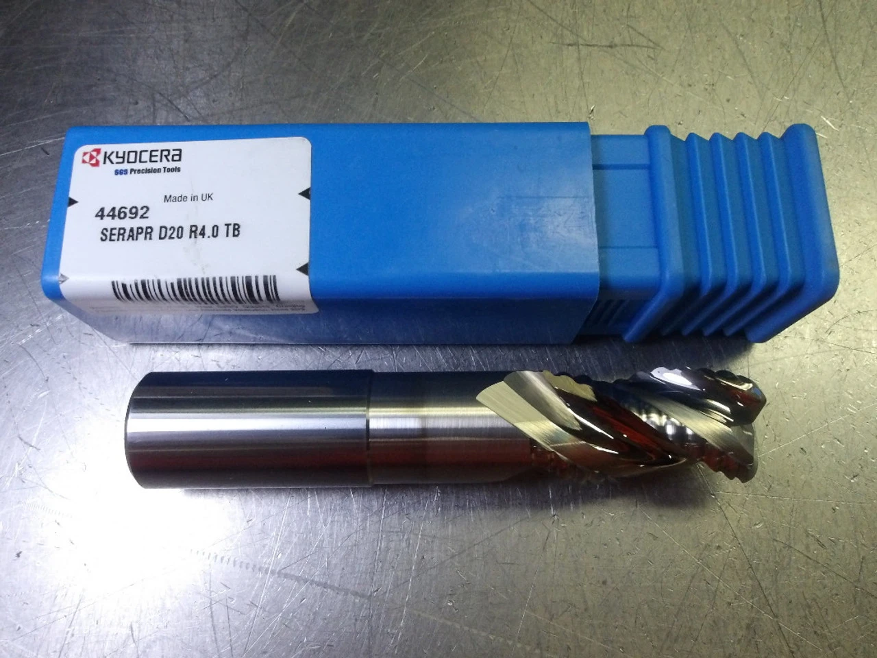 Kyocera/SGS 20mm 3 Flute CR Coolant Thru Roughing Endmill 4 R 44692 (LOC3610)