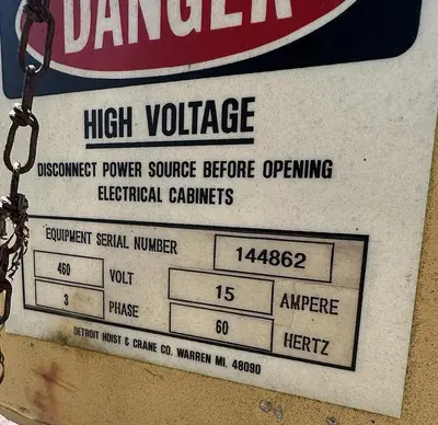Used DETROIT 7.5 TON Bridge & Overhead Cranes Ohio US | Surplus Asset Holdings #1207024