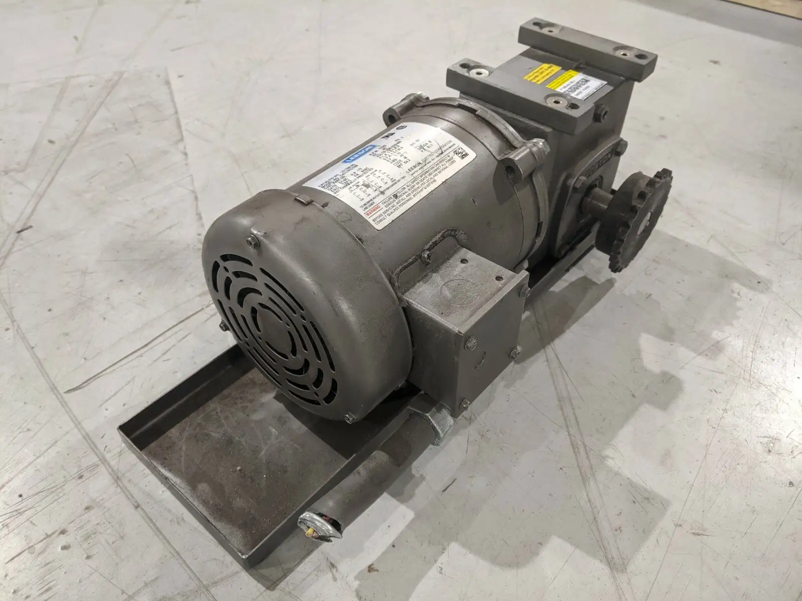 101769.00,F718B-40KB5-J | Leeson 101769.00 Electric Motor w/ Boston Gear F718B-40KB5-J Speed Reducer - Used