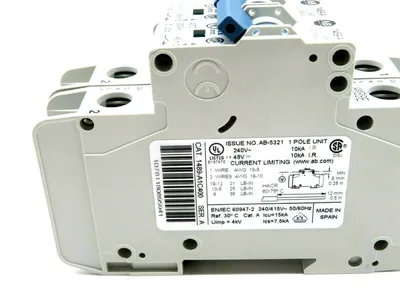 NEW 2 PCS. ALLEN BRADLEY 1489-A1C400 CIRCUIT BREAKER SERIES A 1489A1C400