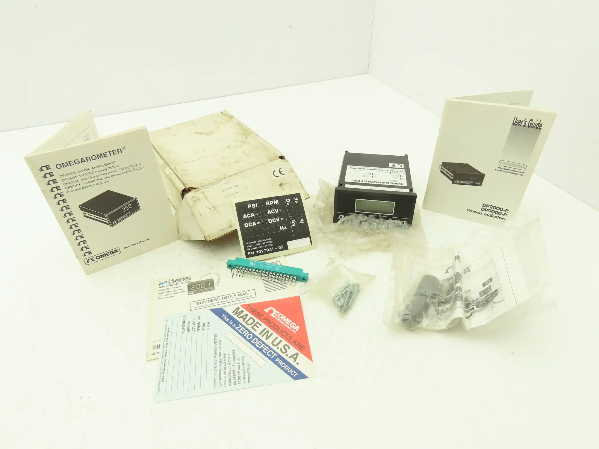 Omega DP2140-P8 Digital Panel Meter Display 120V DP2000 Omegarometer
