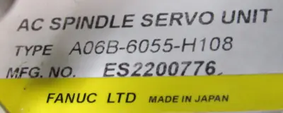 REFURBISHED FANUC A06B-6055-H108 AC SPINDLE SERVO UNIT A06B6055H108