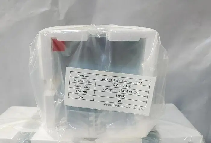 NIPPON ELECTRIC GLASS MATERIAL DISPLAYS OA-10G  GLASS SIZE 152.4-7 1830A POL