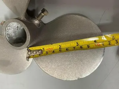 Stainless Steel 3 Blade Tank 9.25" Mixing Propeller 1.75" Shaft OD
