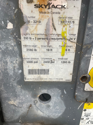 USED 2015 Skyjack SJ3219