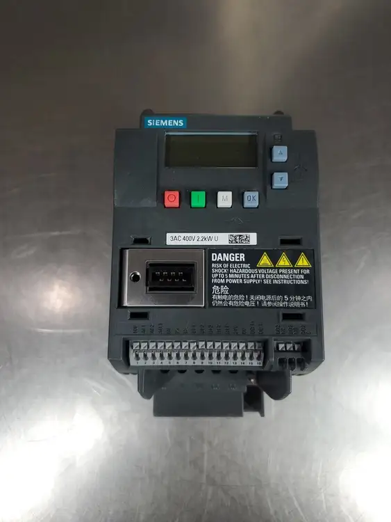 Used Siemens 6SL3210-5BE22-2UV0 SINAMICS V20 Inverter Drive, 3HP Variable Speed Drives | Palmetto Automation #1153589