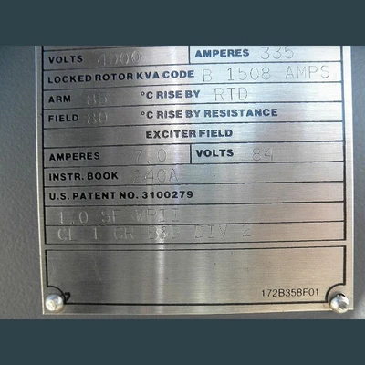 Horizontal 3000 hp Synchronous Electric Motor