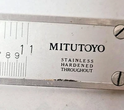 MITUTOYO 0 - 11" 280 mm Fine Adjustment Vernier Caliper Japan Hardened stainless