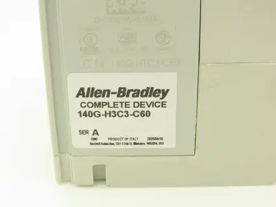 Allen Bradley 140GH3C3C60 60A Circuit Breaker 480V 3PH Molded Case 3 pole Ser. A