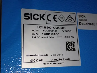 Used 2016 SICK ICI89000000 Light Source Equipment Ohio US | HGR 24 #798817