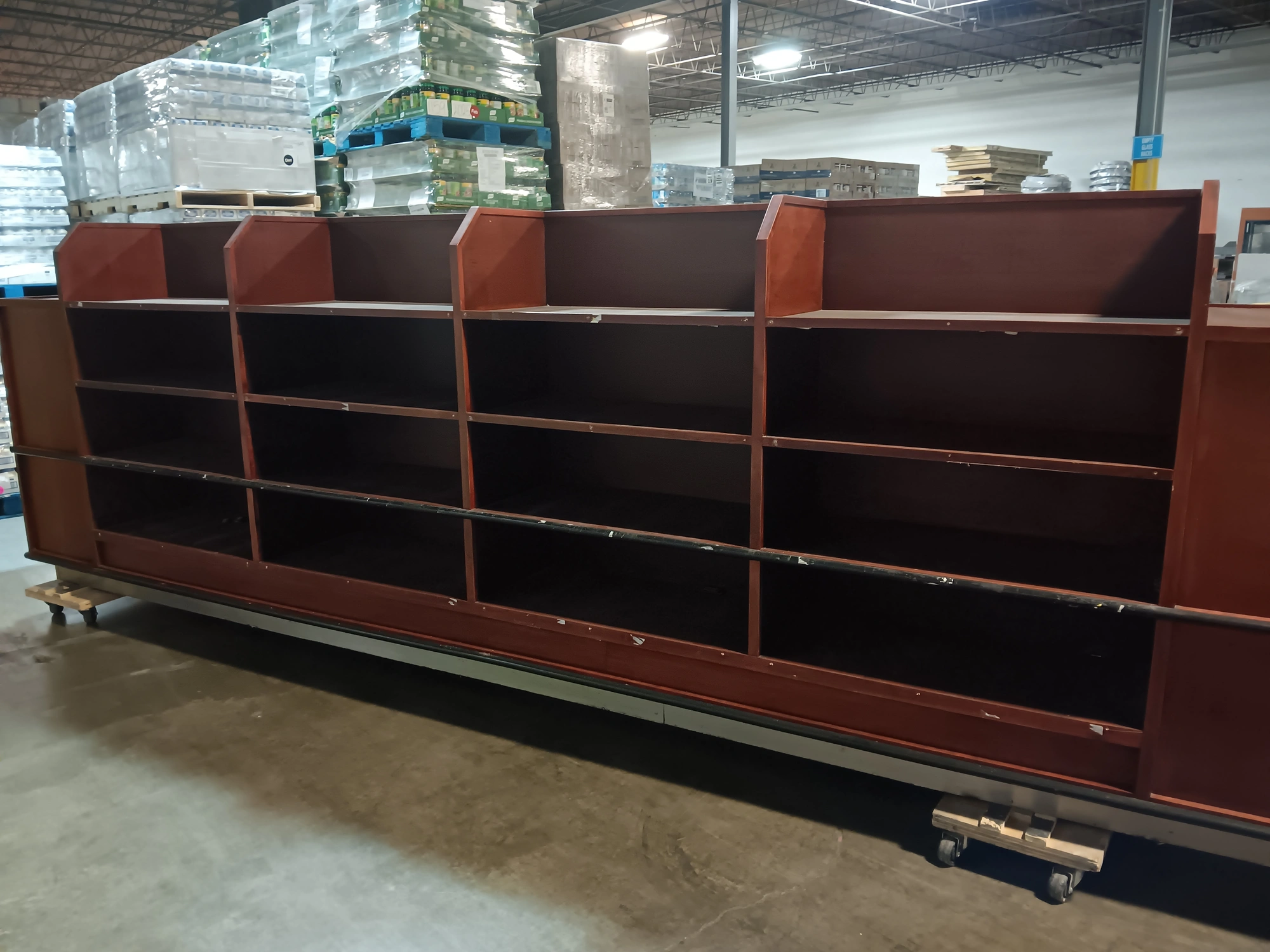 124-0105 Wooden Bread Bakery Wine Display Case