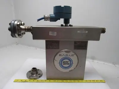 Micro Motion  F100SI128SU Stainless Steel Mass Flow Sensor Tank 1" Flange