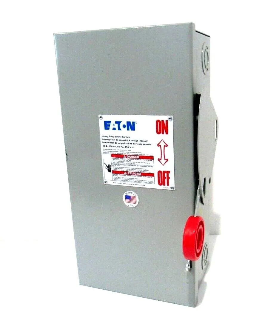 NEW EATON DH361UGK SAFETY SWITCH 3 POLE 600V 30 AMP