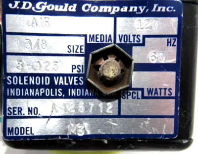 NEW J.D. GOULD M3 AIR VALVE