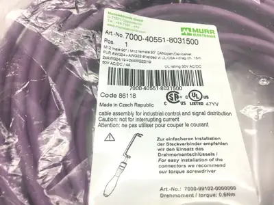 7000-40551-8031500 | Murr  M12 Cordset 15m - New Other