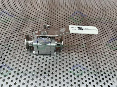 USED SVF -F. C. I. SB76666ATTR BALL VALVE 1500 PSI W/ 1" SANITARY FITTING