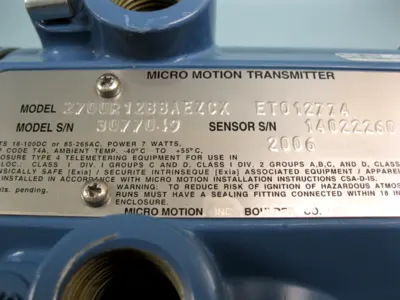 Used Micro Motion 2700 R12 BB AEZCX Sensors New Hampshire US | Bitter End Trading #1452908
