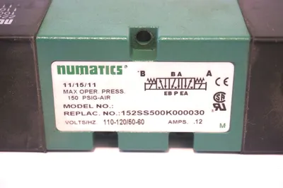 NUMATICS 152SS500K000030 SOLENOID VALVE
