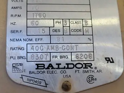 USED BALDOR 37F614Y113G1