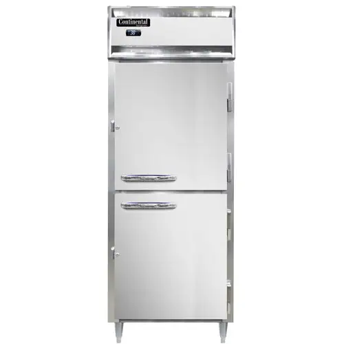 Continental D1RENHD 28 1/2" One Section Reach In Refrigerator, (2) Right Hinge Solid Doors, Top Compressor, 115v