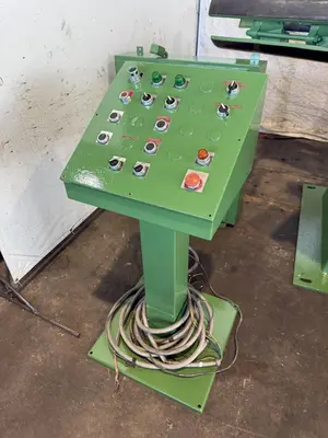 10,000 LBS X 48” X 72" OD ASC MODEL #10D48D22/5H200 DOUBLE END COIL REEL UNCOILER: STOCK #23383