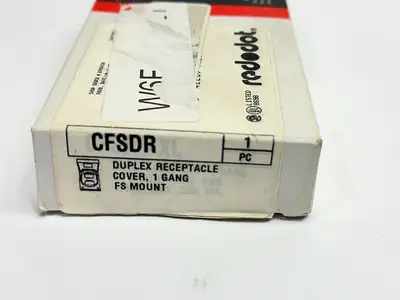 CFSDR | Red Dot  Duplex Receptacle Cover Single Gang FS Mount - Open box