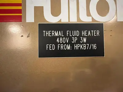 Fulton Thermal Fluid Heater Skid — 480V 3-Phase Complete Skid System with Pump, Motor & Control Panel