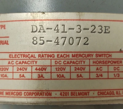 NEW Mercoid DA-41-3-23E