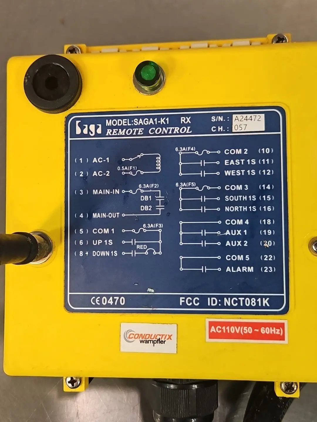 USED Control Chief Control Chief A05042 NCT081K Loc5B28