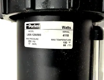 NEW PARKER L606-12W/M8 AIR LINE LUBRICATOR 1-1/2" L60612WM8