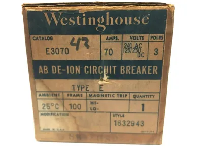 USED WESTINGHOUSE CIRCUIT BREAKER