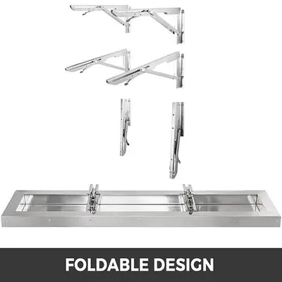 48" x 12" wide flip up fold down concession shelf