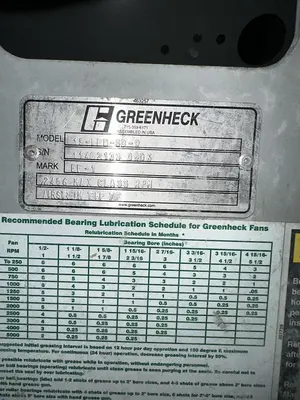 USED GREENHECK 15-IPW-SD-9 BLOWER MOTOR