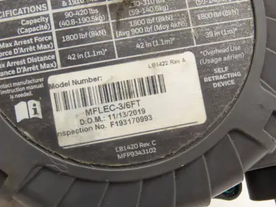Honeywell MFLEC-3/6FT TurboLite Extreme Leading Edge 6' Self-Retracting Lifeline