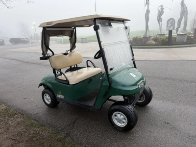 (1) 2017 E-Z-Go golf cart with a Kawasaki gas engine, model 625111G01, includes canopy, ball cover, ...