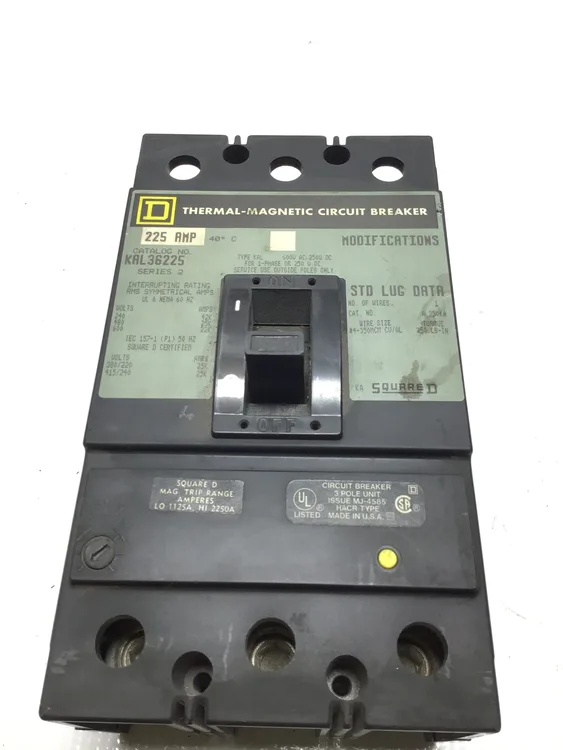 Used SQUARE D / SCHNEIDER ELECTRIC KAL36225 Circuit Breakers | Moses B Glick #991139
