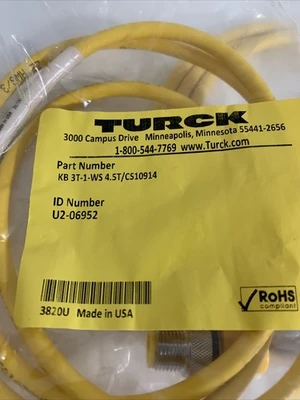 NEW Turck KB 3T-1-WS 4.5T/CS10914