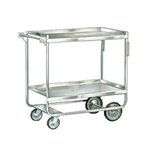 Lakeside 558 2 Level Stainless Utility Cart w/ 700 lb Capacity, Raised Ledges