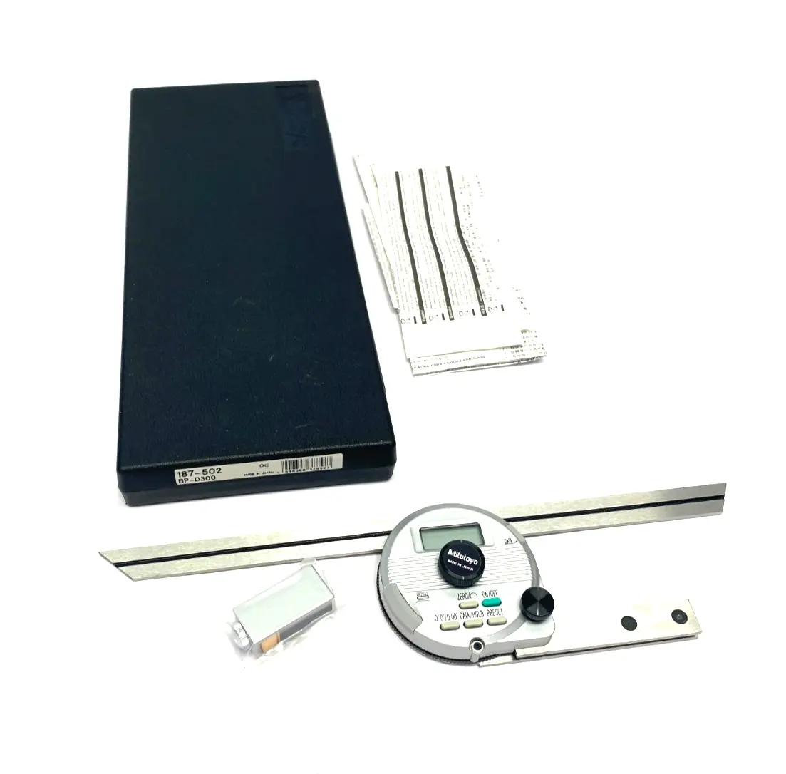 USED MITUTOYO DIGIMATIC DIGITAL UNIVERSAL BEVEL PROTRACTOR 300MM BLADE
