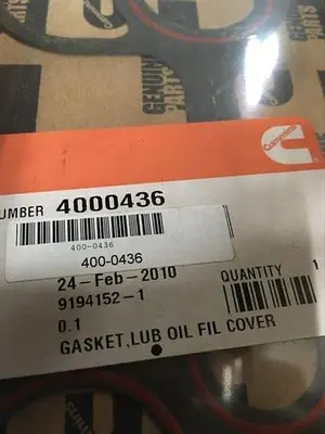 New | in-Stock CUMMINS OIL FILTER GASKET - 4000436 Seals & Gaskets Pennsylvania US | East West Machinery & Drilling #1416281