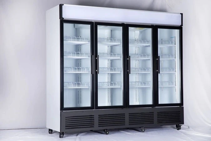 168-0043 93" 4 Glass Door Self Contained Cooler