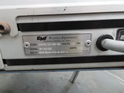 EMI EAR16-24-48-20 Flat to Decline Belt Conveyor 0-60° Adj 16"x 70"L 115V *READ*