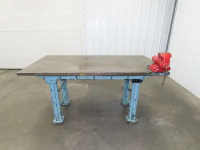 Central Iron FDY Steel Welding Layout Table 72x36" Cast Iron Wilton 4-1/2" Vise