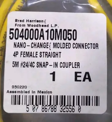 Brad Harrison 504000A10M050 Straight Female Cordset Loc5C19