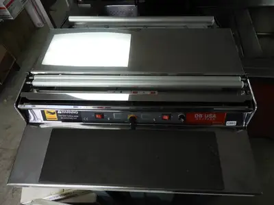 Used Vision Tech Used VisionTechShop CW-500E Hand Wrapping Machine Film Wrapper for Food Packaging Wrapping Machines Illinois US | Falcon Restaurant Supply #1376517