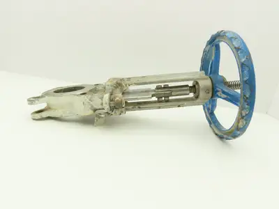 Velan L10-0320C-13BL 3" 316 Stainless Knife Gate Valve Rising Stem 10" Handwheel